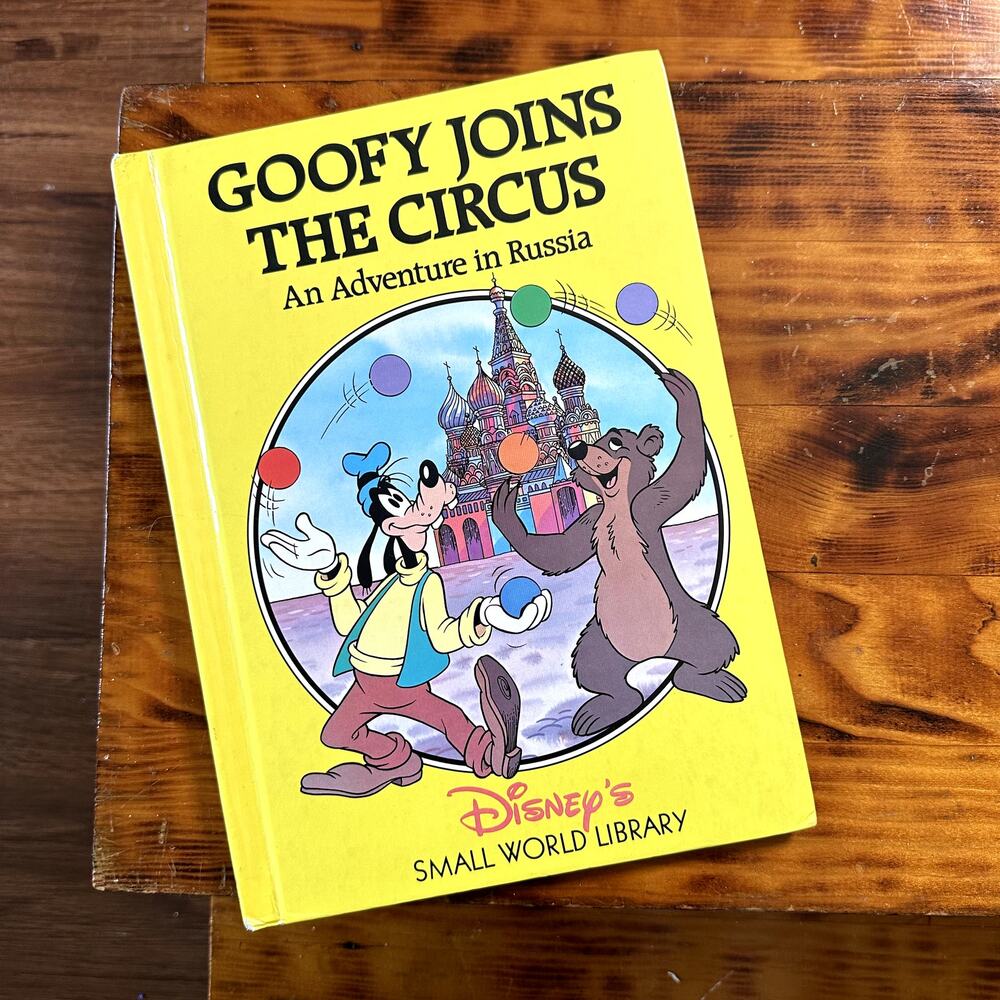 Vintage Disney Goofy Joins The Circus An Adventure In Russia Hardcover Book